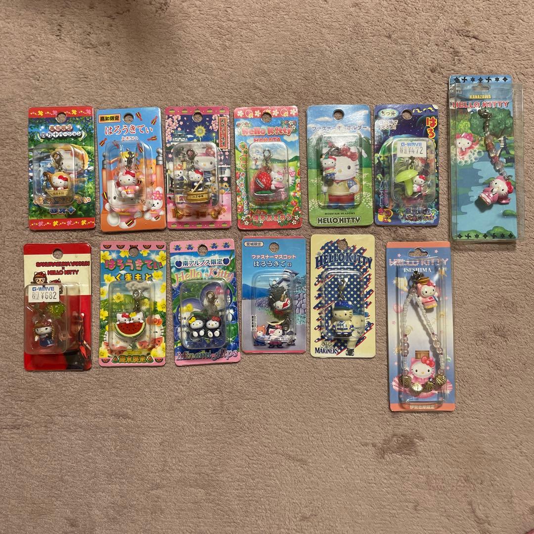 ご当地キティ　ストラップ　ファスナーマスコット13点セット