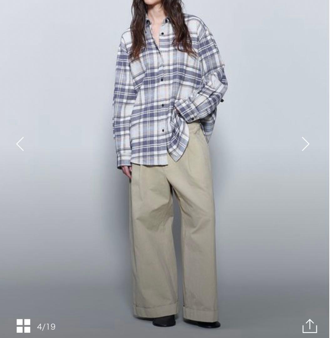 6(ROKU) コットン チノ ワイド パンツ Mサイズ(38)