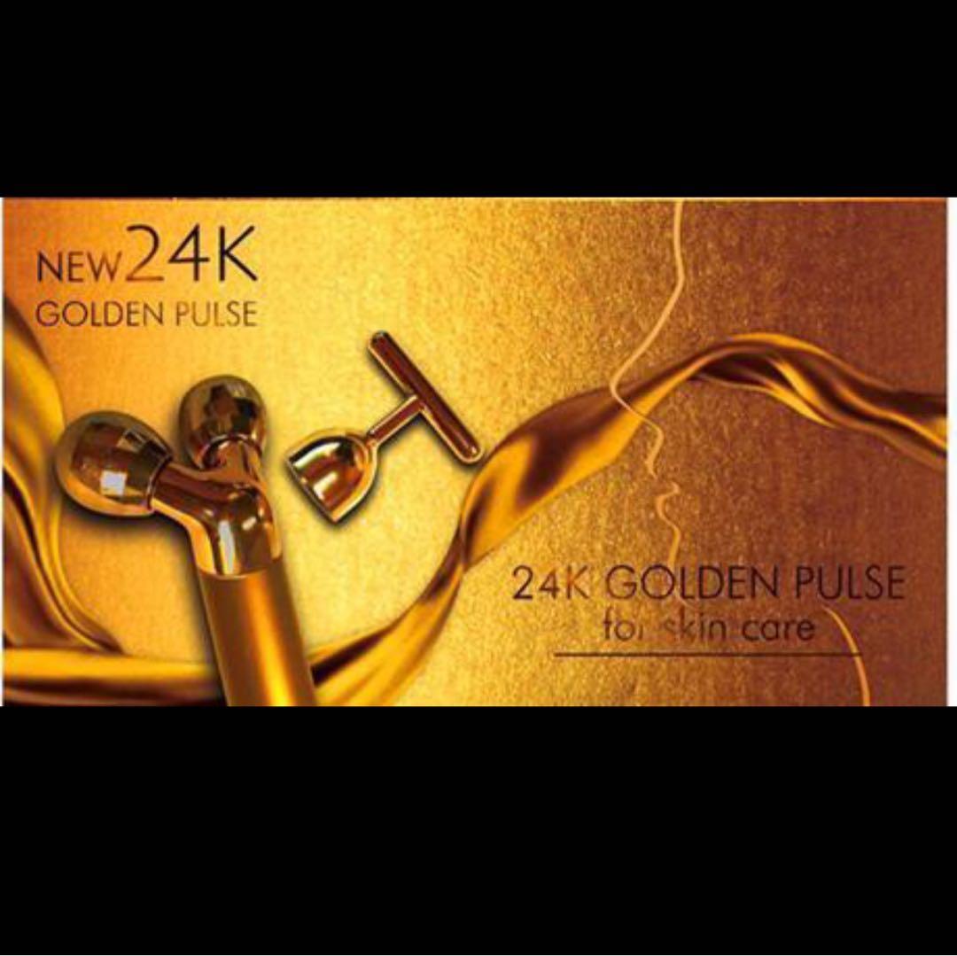 24KＰＵＲＥＧＯＬＤ Beauty BAR 純金Ｖ＋Ｔヘッド超振動美顔器
