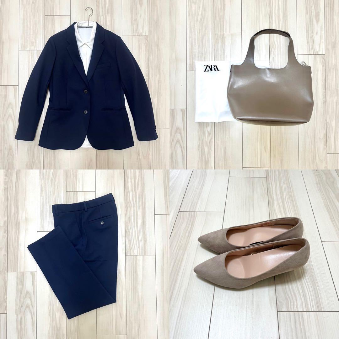 9日まで‼️感動ジャケット+感動パンツ+レーヨンブラウス+パンプス+トートバッグ