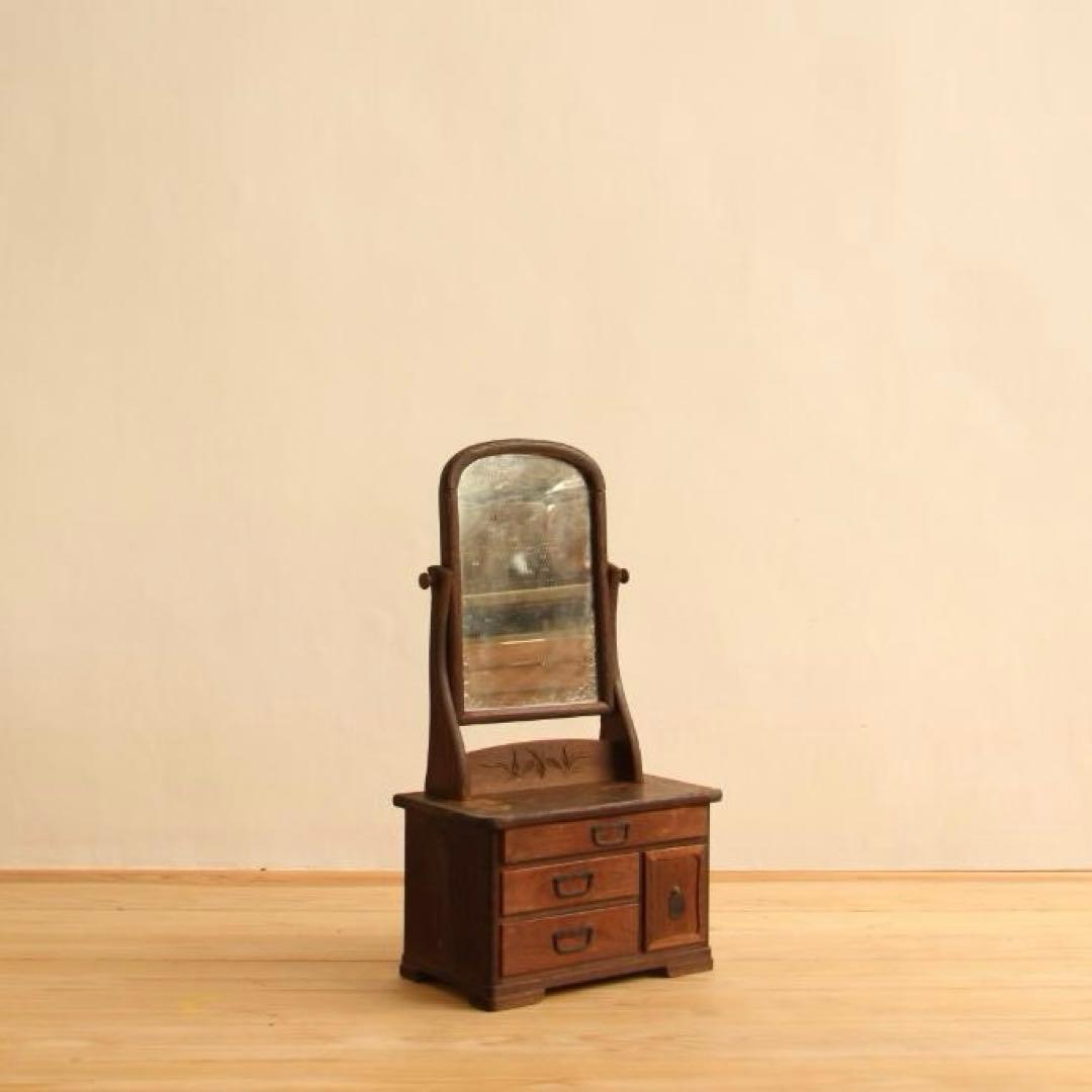 鏡台　木製　日本製　高さ62㎝　アンティーク　古道具　古家具