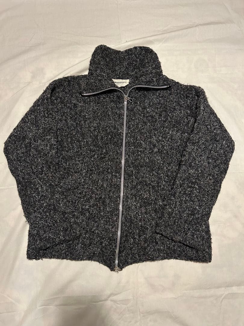 OUR LEGACY風　イタリア製 フルジップニット Our Legacy（アワーレガシー） ニット メンズ 無地 クルーネック