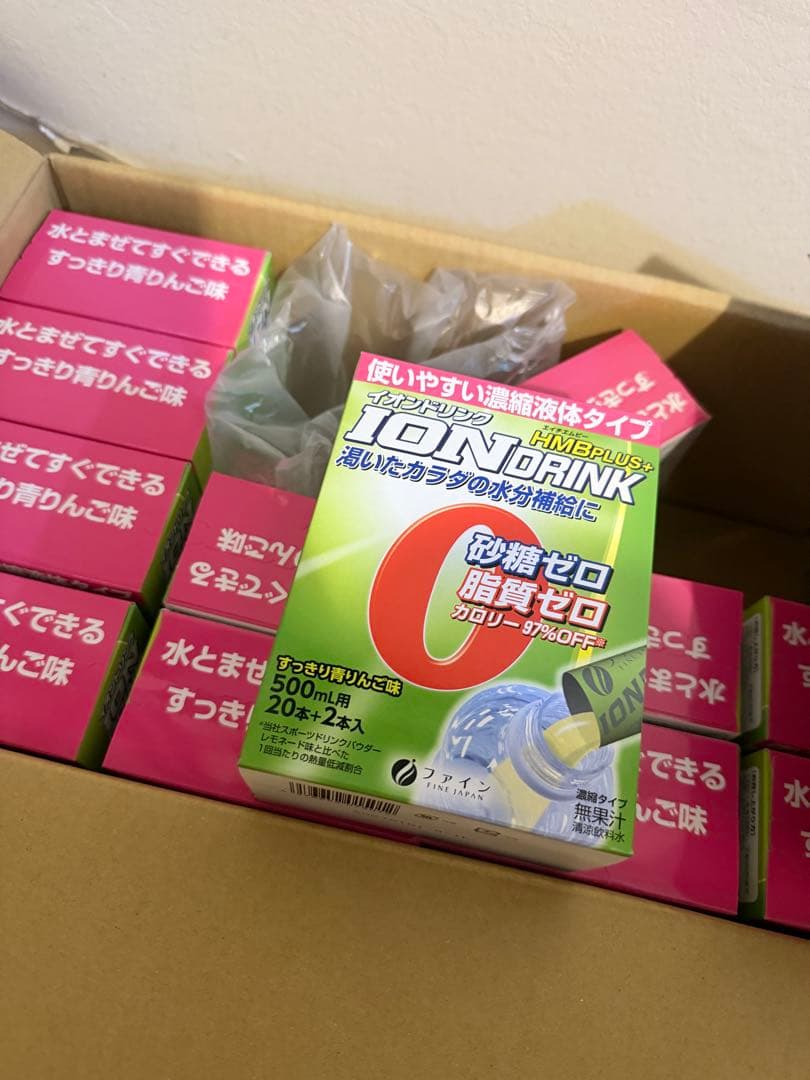 ファイン スポーツドリンクイオンドリンク HMBプラス 青りんご味 22本12個