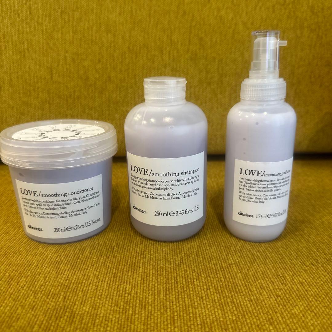 ダヴィネス　LOVEシャンプー・コンディショナー・ミルクの3点セット
