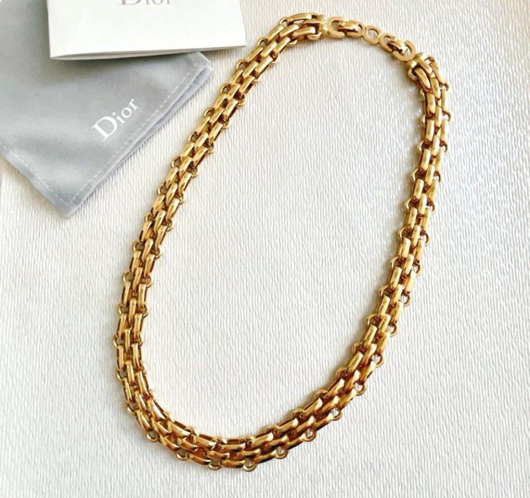美品✨ クリスチャンディオール ネックレス チェーン 喜平 ゴールド
