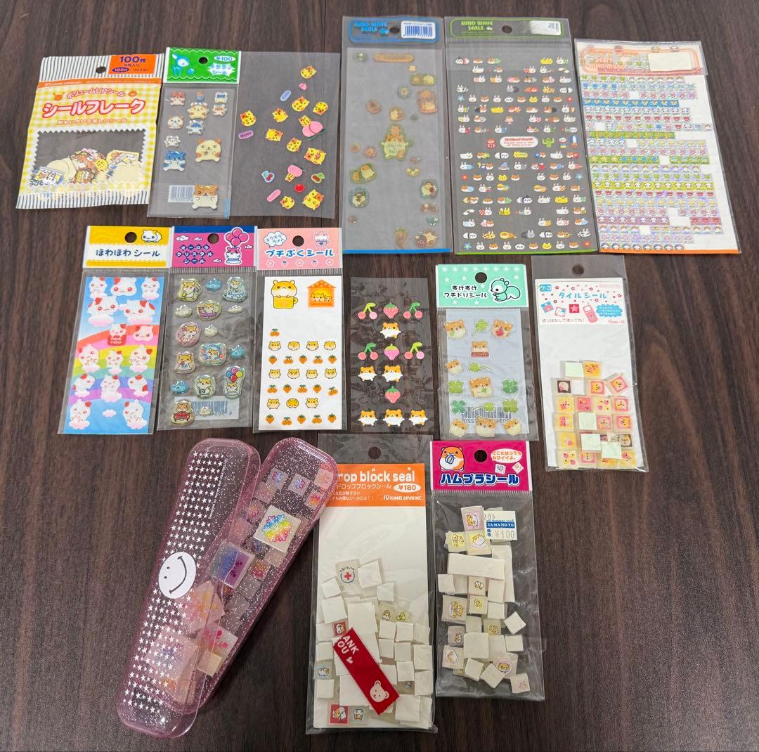 【当時品・激レア】ハムスターシール　タイルシール　シールフレーク　平成女児 ハムリンゴ ハムスター タイルシール 平成女児 平成レトロ - メルカリ