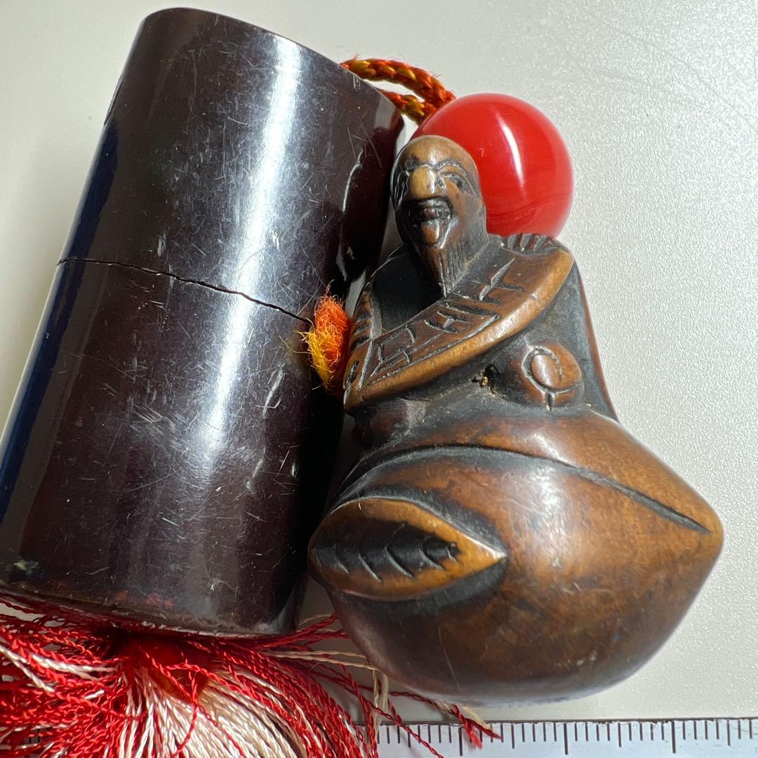 印籠　木彫根付　40g 東Y7-0623⭐︎2Fトヒチサ