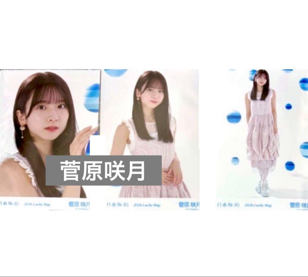 2026 luckybag 生写真　3枚コンプ　菅原咲月　カレンダー衣装