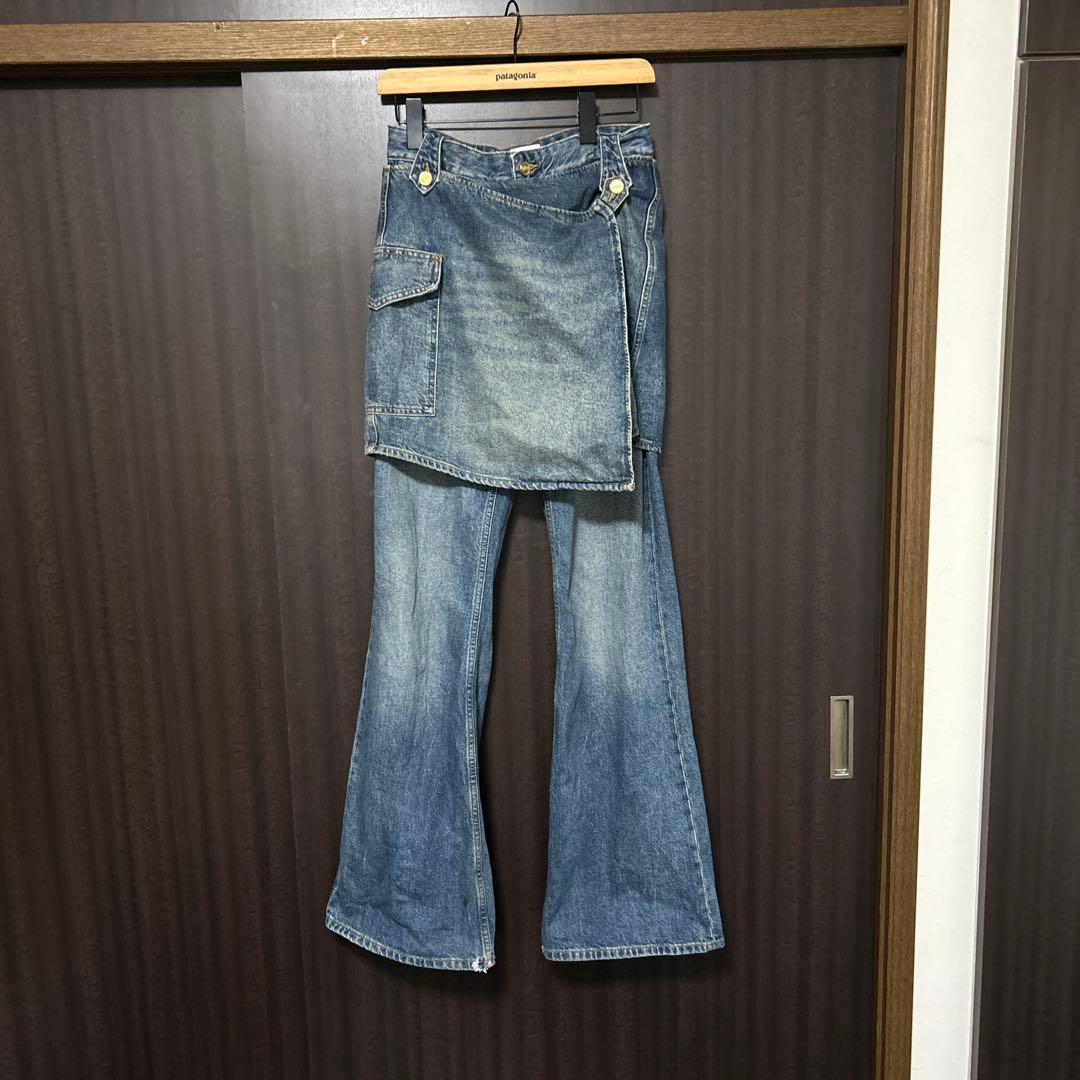 GANNI アシンメトリックデニムパンツ