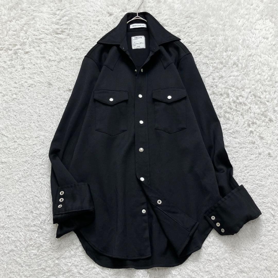 極美品✨マディソンブルー ウエスタンシャツ ウール 飾りボタン ブラック 02 SOLD OUT＞WESTERN SHIRTS | SHIRT/BLOUSE | MADISONBLUE