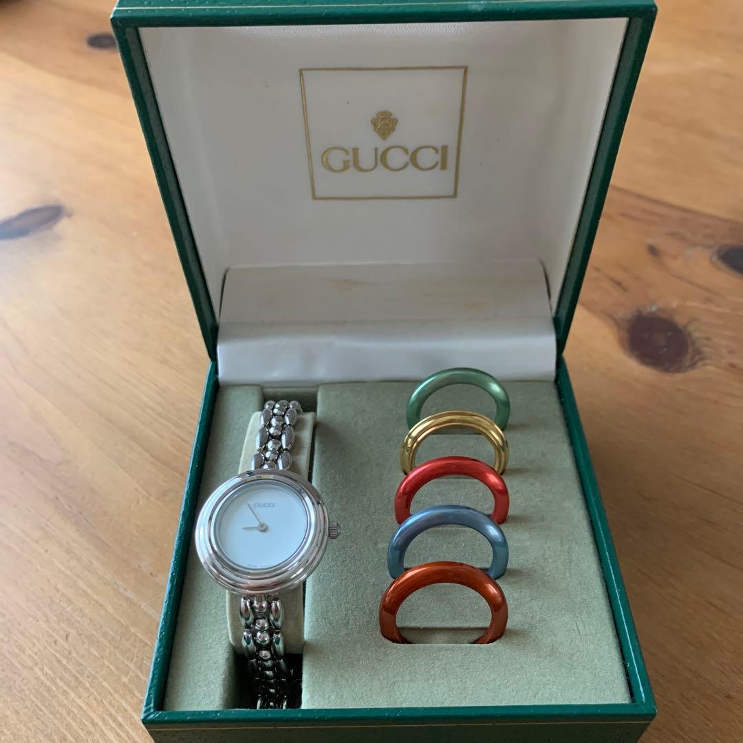 【希少】GUCCIチェンジベゼル　シルバー