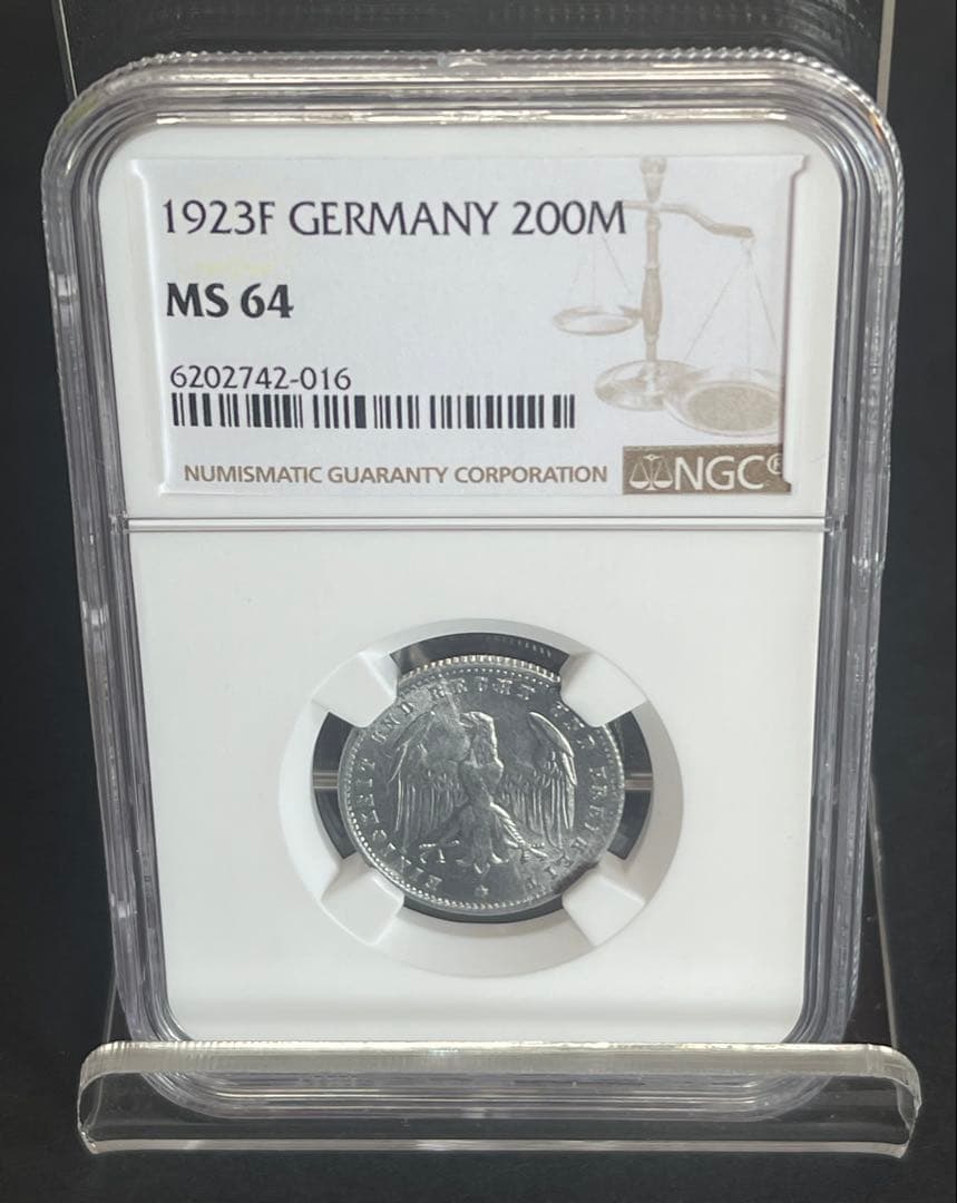 NGC MS64 1923F 独200マルク銀貨 ヴァイマル期 1923-A Germany 200 Mark Aluminum NGC MS65 | govmint.com
