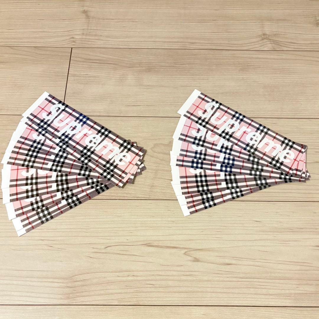 19枚 supreme × Burberry BOXLOGOステッカー