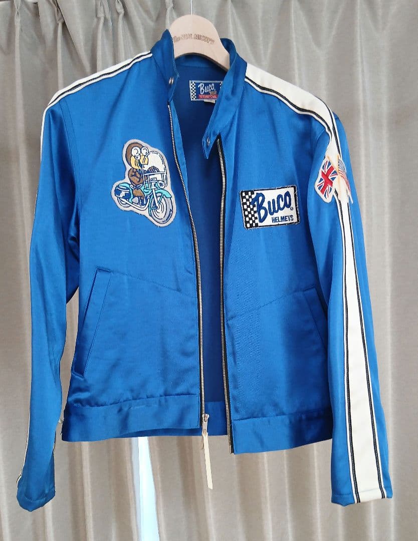 BUCO ブコ レーシングジャケット 36 ジョンソンモータース ブルー