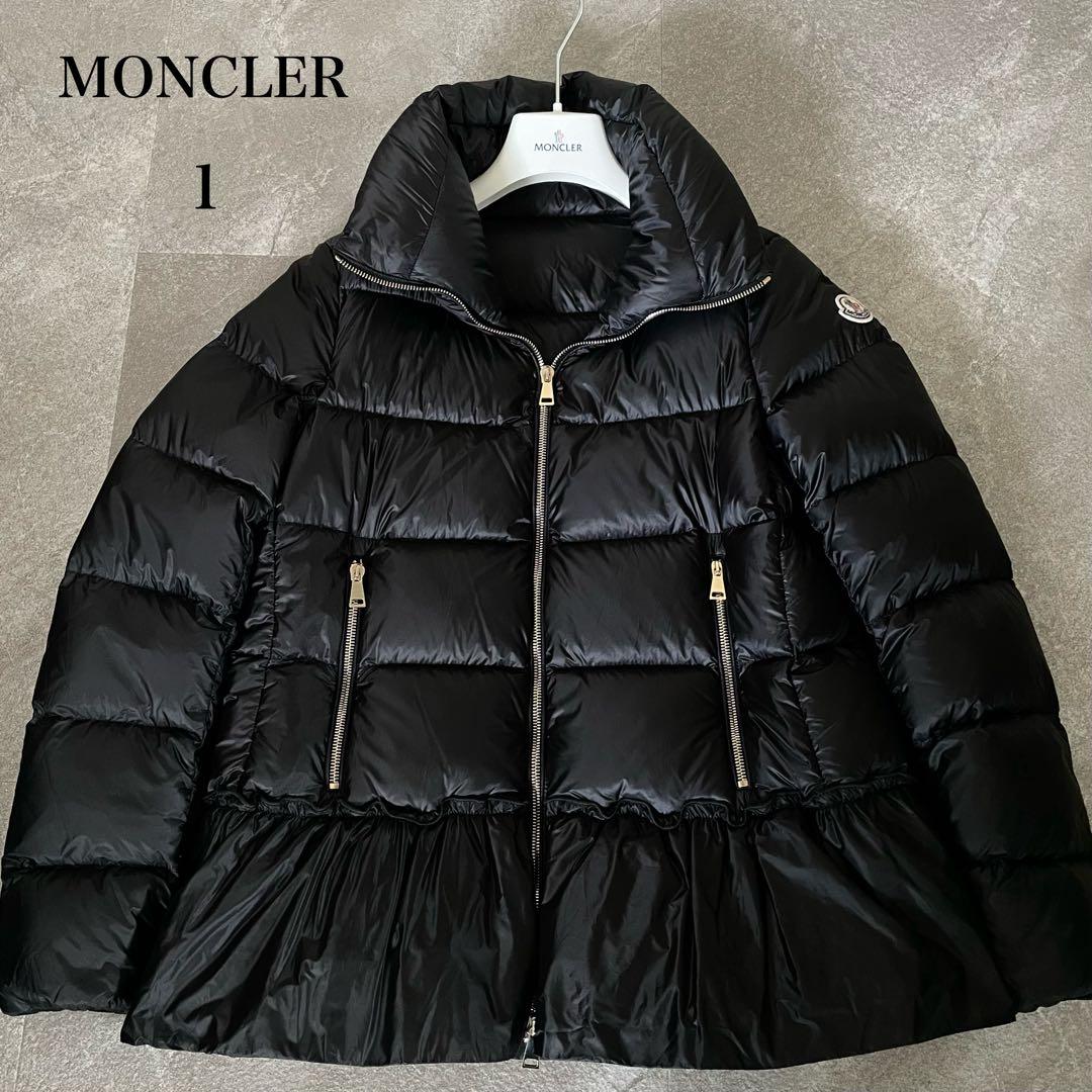 モンクレール　ANET ゴールドジップ　ダウンジャケット　レディース黒　1 モンクレール ANET ゴールドジップ ダウンジャケット レディース黒 1