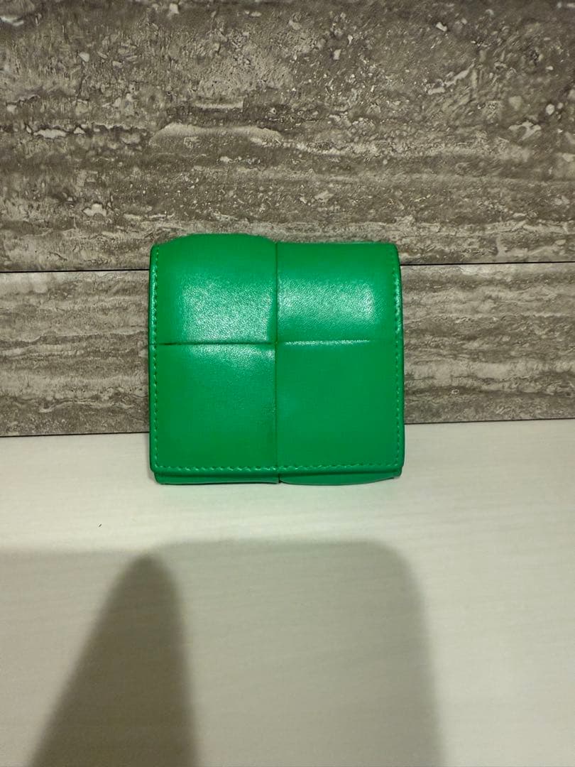 ボッテガヴェネタ　小銭入れ　イントレチャート　グリーン　美品