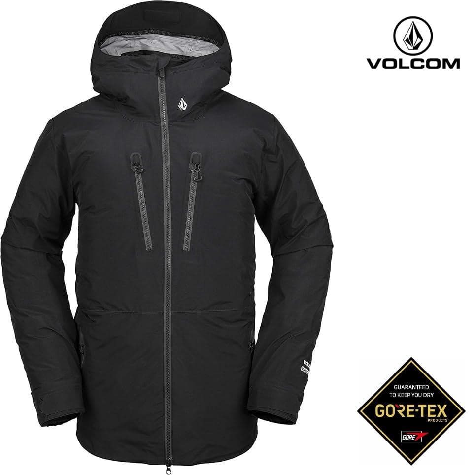 048ボルコムVOLCOM黒メンズスノーボードシェルジャケットウエアーウェアー