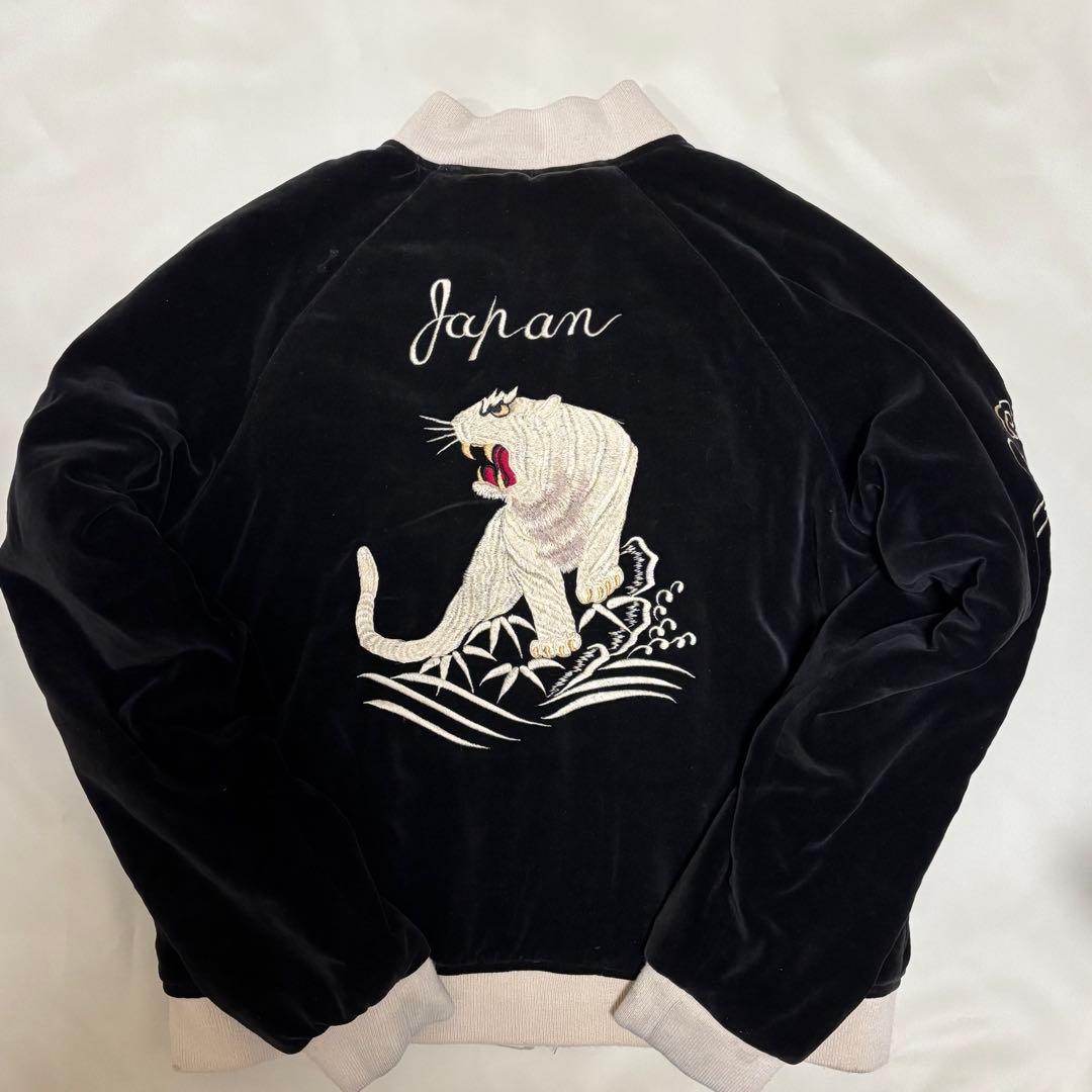 別珍スカジャン 虎×鷹