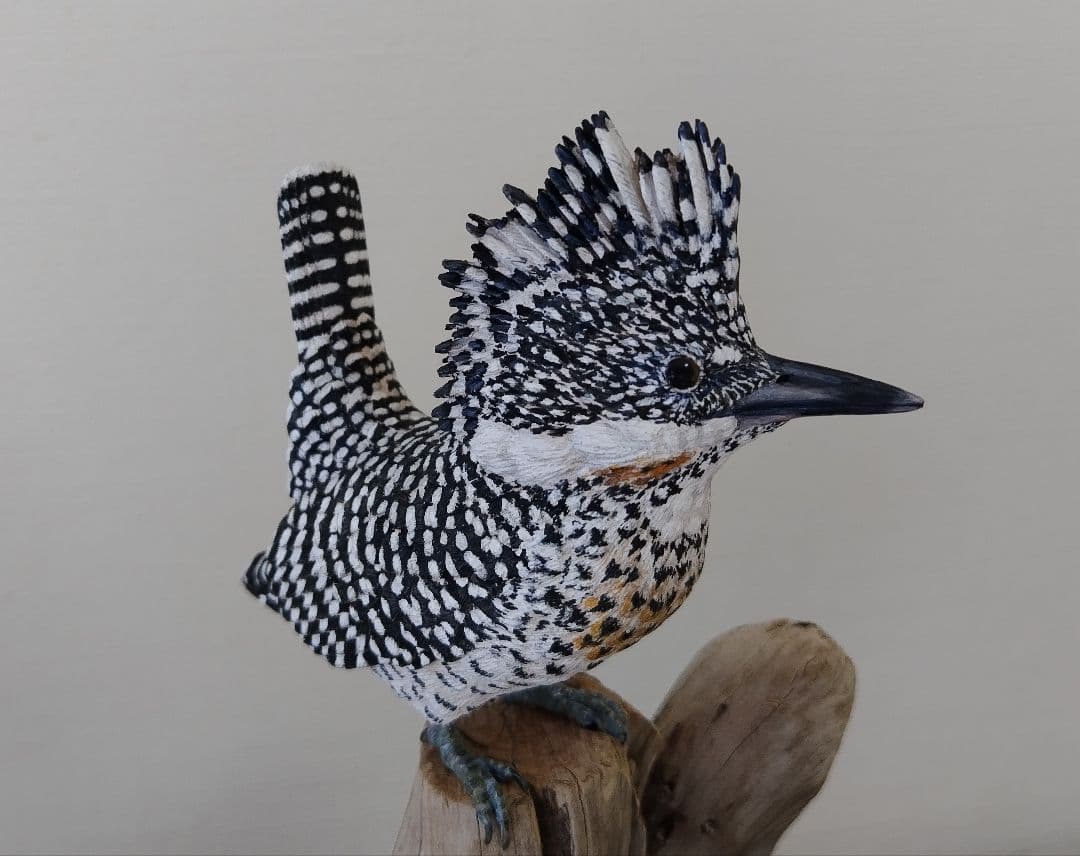 バードカービング”ヤマセミ”(山翡翠）40%スケール S.No.:B04711