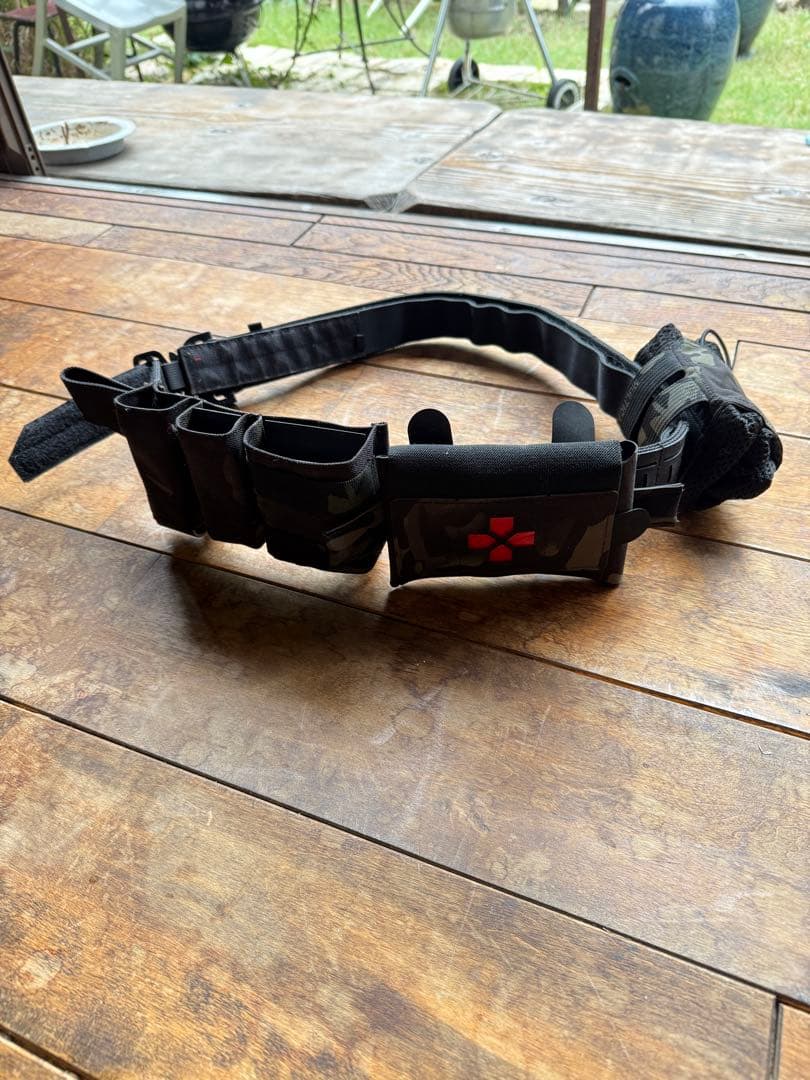 タクティカルベルト/戦術ベルト ブラック/迷彩 モジュラー