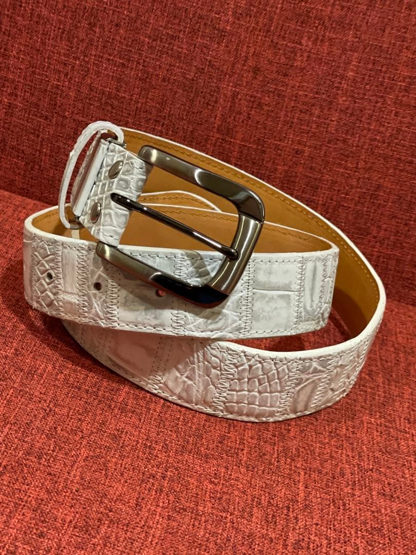 ◆感謝価格◆HOMMON HAKATA◆クロコダイル◆パッチワークベルト◆