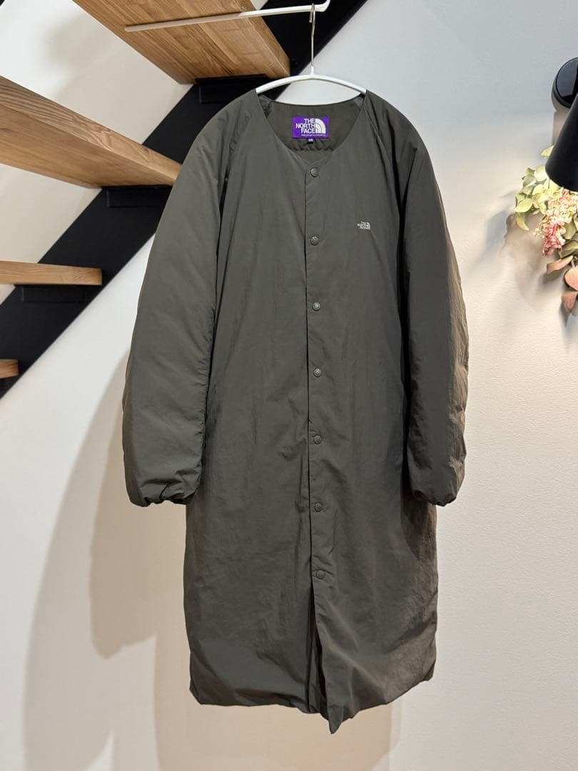 THE NORTH FACE ロングダウンコート パープルレーベル ダークグレー