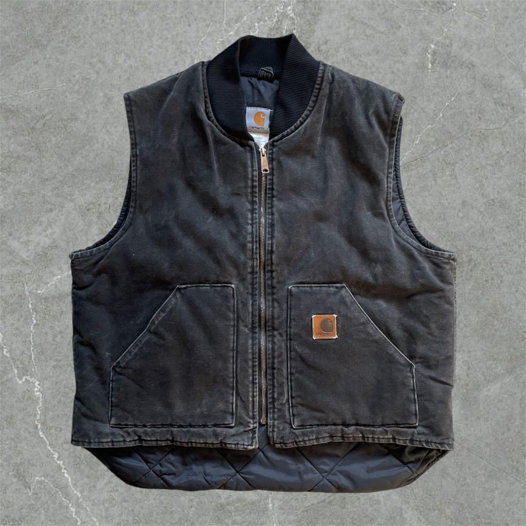激レア USA製 カーハートXL ONX オニキス ダック ベスト ブラック 黒