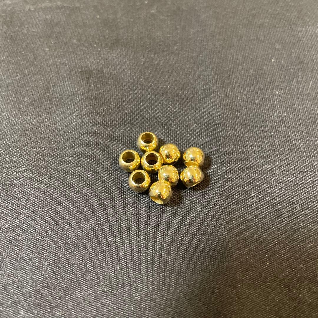 K18製無垢ビーズ　18金 ゴールドビーズ 金無垢ビーズ
