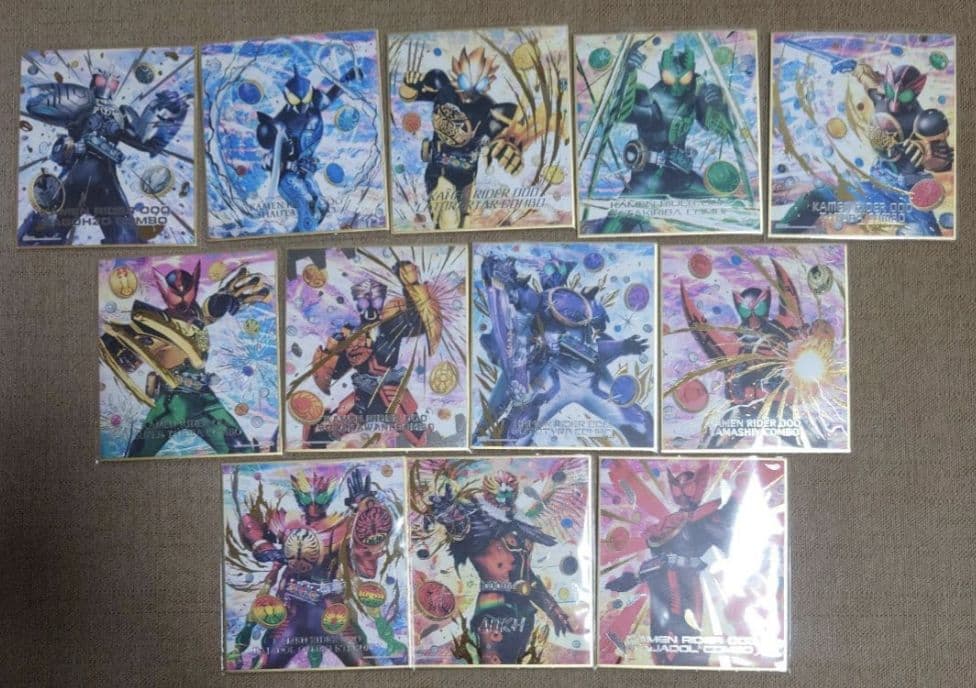 仮面ライダーオーズ 色紙 コンプ Vシネ「仮面ライダーオーズ」のコンボも網羅したオーズ推しの「仮面