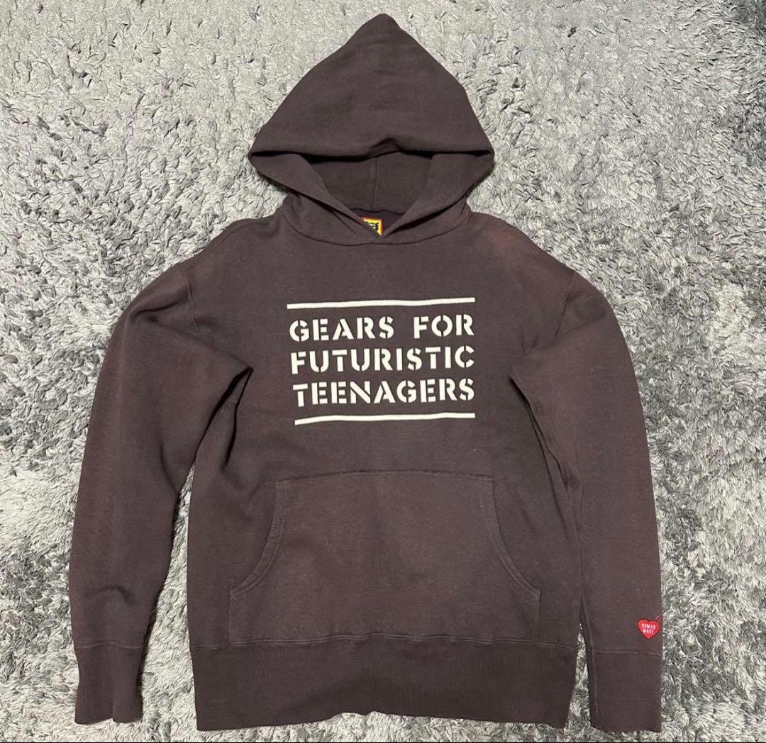 HUMAN MADE フード付きパーカー ダークブラウン Human Made Duck Brown Zip-Up Flecce Hoodie sz M | eBay