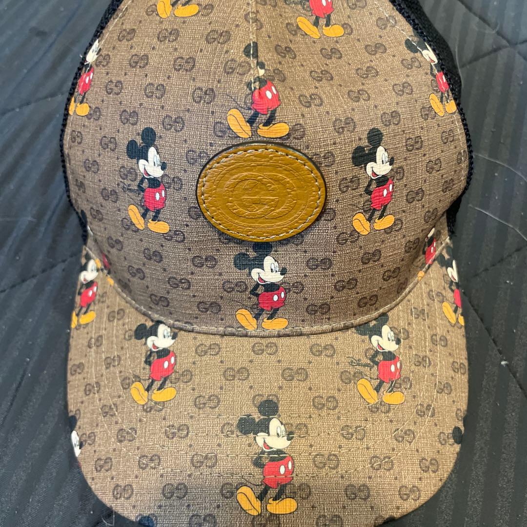 Disney x Gucci ミッキーマウス キャップ Gucci X DISNEY Mini Vintage GG Supreme Monogram Mickey Mouse