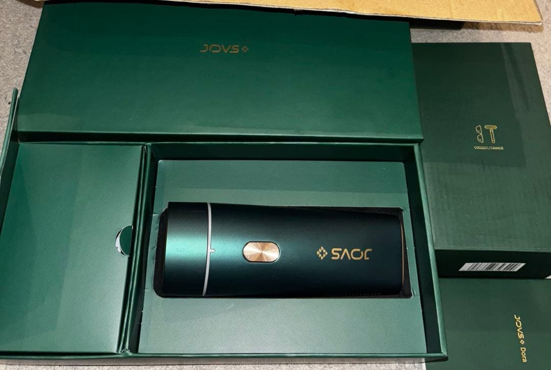 jovsダークグリーン 脱毛器 充電器付き