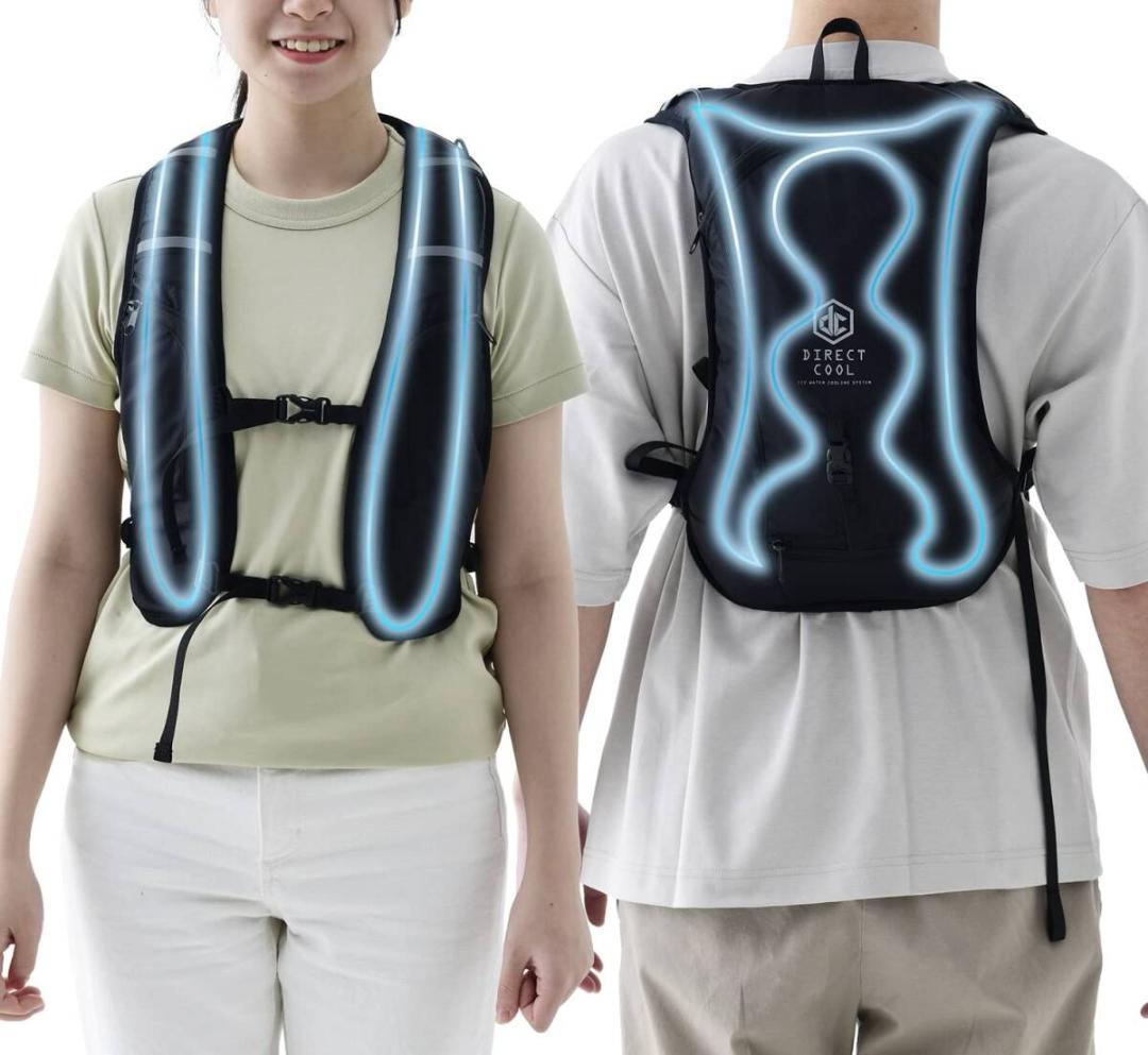 山善 水冷服 フリーサイズ 水冷ベスト DC-B02S(B) ブラック